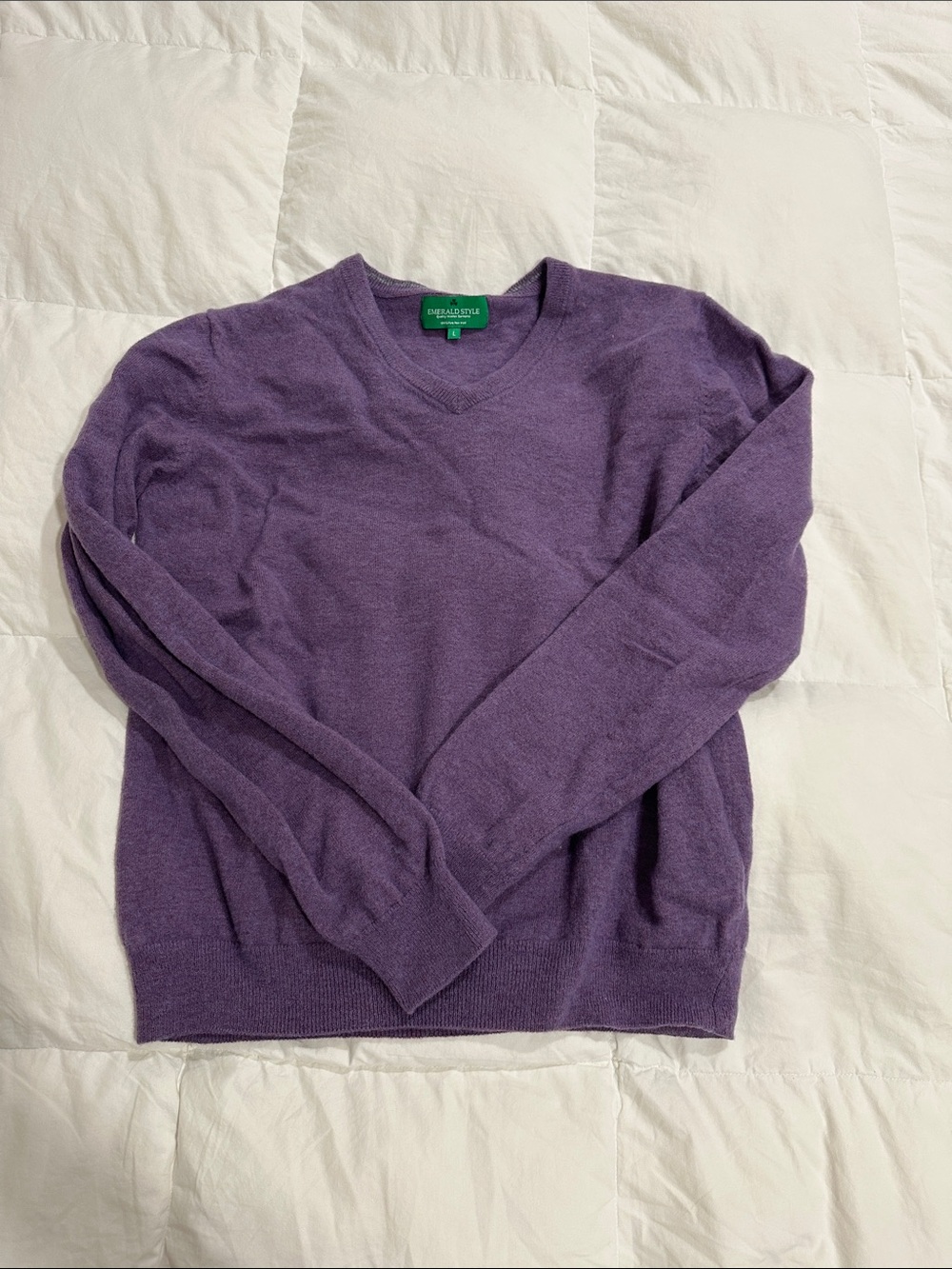 Timeless V-Neck Sweater in Deep Purple